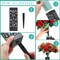 2 Sets Artificial Cemetery Flowers 36 Heads Rose with 2 Grave Markers Flower Holder Vase with Drainage Hole Long Spikes and 2 Floral Foam Blocks for Outdoor Memorials (Red)